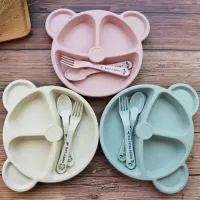 Wheat Straw Baby Dinner Set 3Pcs thumbnail 3
