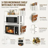 Expandable Microwave Shelf Organizer thumbnail 3
