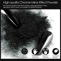Chrome Black Nail Powder thumbnail 4