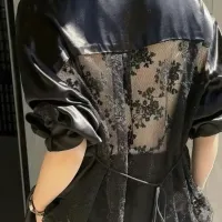 Backless Silk Satin Oversize Shirt thumbnail 5