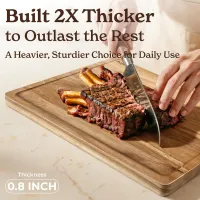 Bamboo Cutting Board Set with Holder thumbnail 2