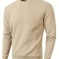 Men's Knitted Jacquard Crew Sweater thumbnail 5