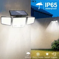 3-Head Solar Security Flood Lights thumbnail 2