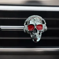 Skull Head Metal Car Vent Clip thumbnail 3