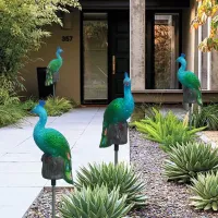 Solar Peacock Garden Stake Lights thumbnail 6