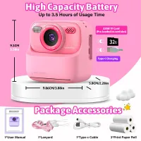 Kids Instant Print Camera 1080P HD thumbnail 6