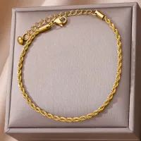 Gold Chain Anklet Stainless Steel thumbnail 3