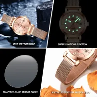 BINBOND Women's Luminous Auto Date Quartz Watch thumbnail 6