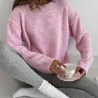 Oversized Wool Knit Pullover Sweater thumbnail 5
