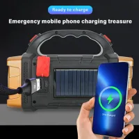 Solar Rechargeable Dual-Light Flashlight thumbnail 3