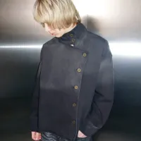 Y2K Harajuku Black Distressed Denim Jacket thumbnail 6