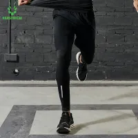 Men's Compression Running Pants with Reflective Stripes thumbnail 5