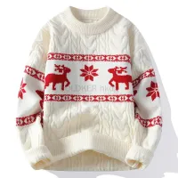 Christmas Reindeer Knitted Sweater thumbnail 3