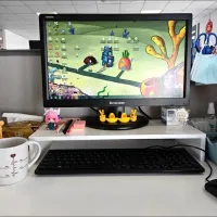 Ergonomic Monitor Riser Stand with Storage thumbnail 2