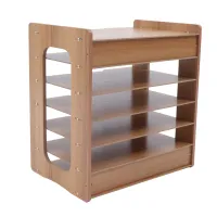 7-Tier Wood Office Paper Organizer thumbnail 4