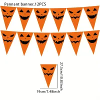 Halloween Pumpkin Pennant Banner thumbnail 2