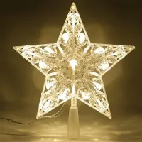 Glowing Glitter Star Tree Topper thumbnail 1