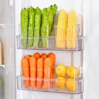 Refrigerator Bins with Handles Clear Door Containers Organizer for Kitchen Pantry Freezer Food Fruit Vegetable Seasoning Storage thumbnail 2