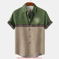 Retro Linen Patchwork Shirt thumbnail 2