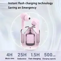 Bluetooth 5.3 Transparent Earphones with LED Display thumbnail 5
