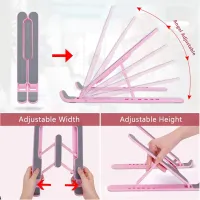 Pink Foldable Laptop Stand thumbnail 6