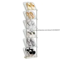 Compact Multi-Tier Narrow Shoe Rack Cabinet thumbnail 5