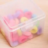 Multi-purpose Storage Box Plastic with Lid Small Thing Container Rectangular Shape Clear Storage Case Storing Jewelry Headband thumbnail 4