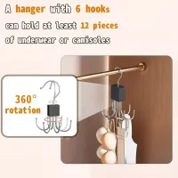 6 Hook Rotating Belt & Tie Hanger thumbnail 1