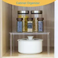 Acrylic Cabinet Organizer Shelf Risers thumbnail 3