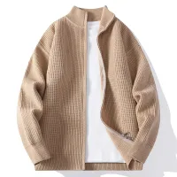 Men's Zip Up Knit Cardigan Sweater Coat thumbnail 2