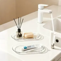 Oval Transparent Perfume Tray Soap Dish thumbnail 2