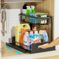 2-Tier Under Sink Organizer Rack thumbnail 5