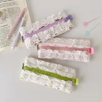 Lace Pencil Case for Student Girl Ruffle Cute Korean Makeup Stationery Organizer Bag Portable Pouch Back To School Kawaii Gift thumbnail 3