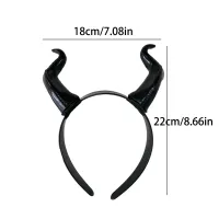 Black Demon Horns Cosplay Headband thumbnail 5