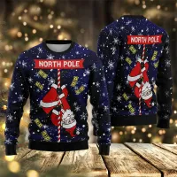 Santa Claus 3D Christmas Sweater Pullover thumbnail 2