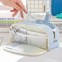 Stylish Multi-Section Pencil Case Bag thumbnail 3