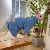 Sphynx Cat Fleece Coat Jumpsuit thumbnail 4