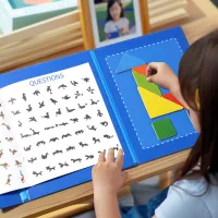 Magnetic Tangram Wooden Puzzle for Toddlers thumbnail 6