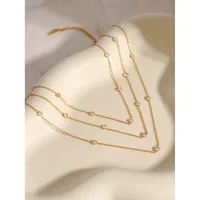 Gold Plated Crystal Bead Necklace thumbnail 4