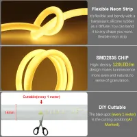 Flexible LED Neon Rope Lamp with Silicone Tube thumbnail 3