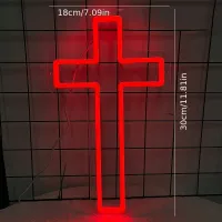 Jesus Cross Neon Sign LED Lamp thumbnail 3