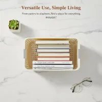 Vented Stackable Storage Baskets with Handles thumbnail 4
