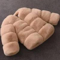 Girls Faux Fur Winter Coat Jacket thumbnail 4