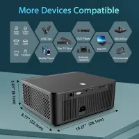 Smart 4K Mini Projector 6000 Lumens thumbnail 1