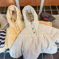 Kids Striped Winter Padded Coat thumbnail 1