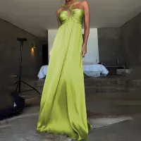 Women's Summer Boho Backless Maxi Dress thumbnail 2