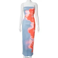 Strapless Print Tube Maxi Dress thumbnail 5