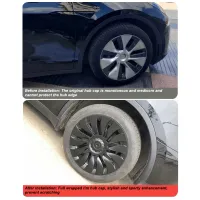 Tesla Model Y 19" Matte Black Hub Caps thumbnail 2
