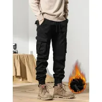 Winter Fleece-Lined Cargo Joggers thumbnail 5