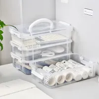 4-Tier Stackable Storage Box With Lid thumbnail 3